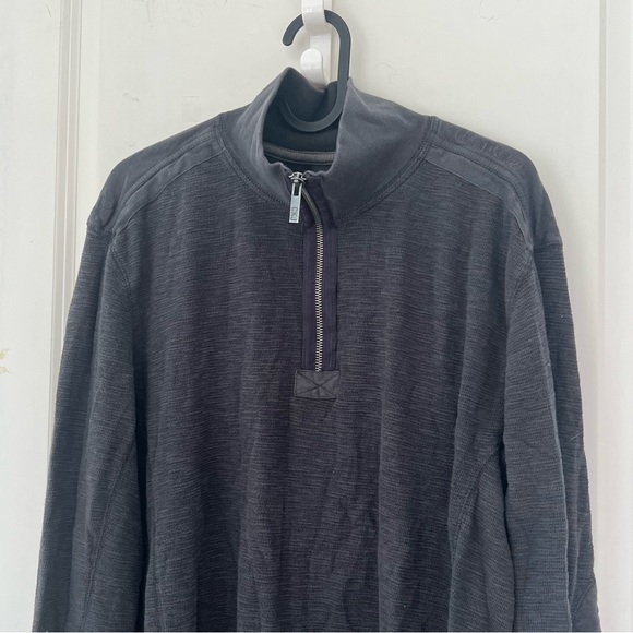 Grey Calvin Klein Jeans Knit Cotton Quarter Zip Sweater Jacket - Picture 2 of 7